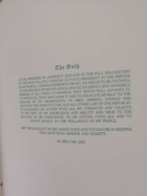Booklet - The inauguration of the first State President of the Republic of South Africa- 31 May 1961